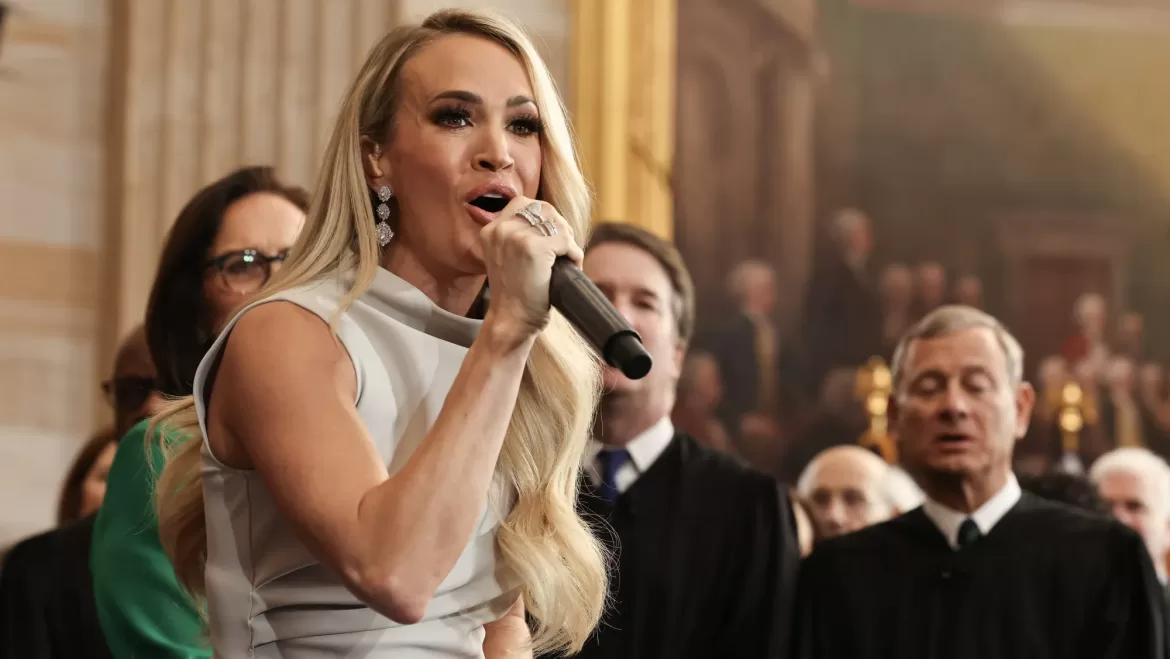 Carrie Underwood emociona con su interpretación de 'America the Beautiful' durante la investidura de Donald Trump