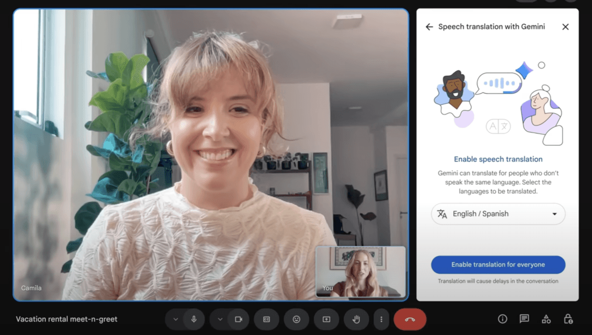 Google revoluciona las videollamadas con traducción en tiempo (casi) real en Meet